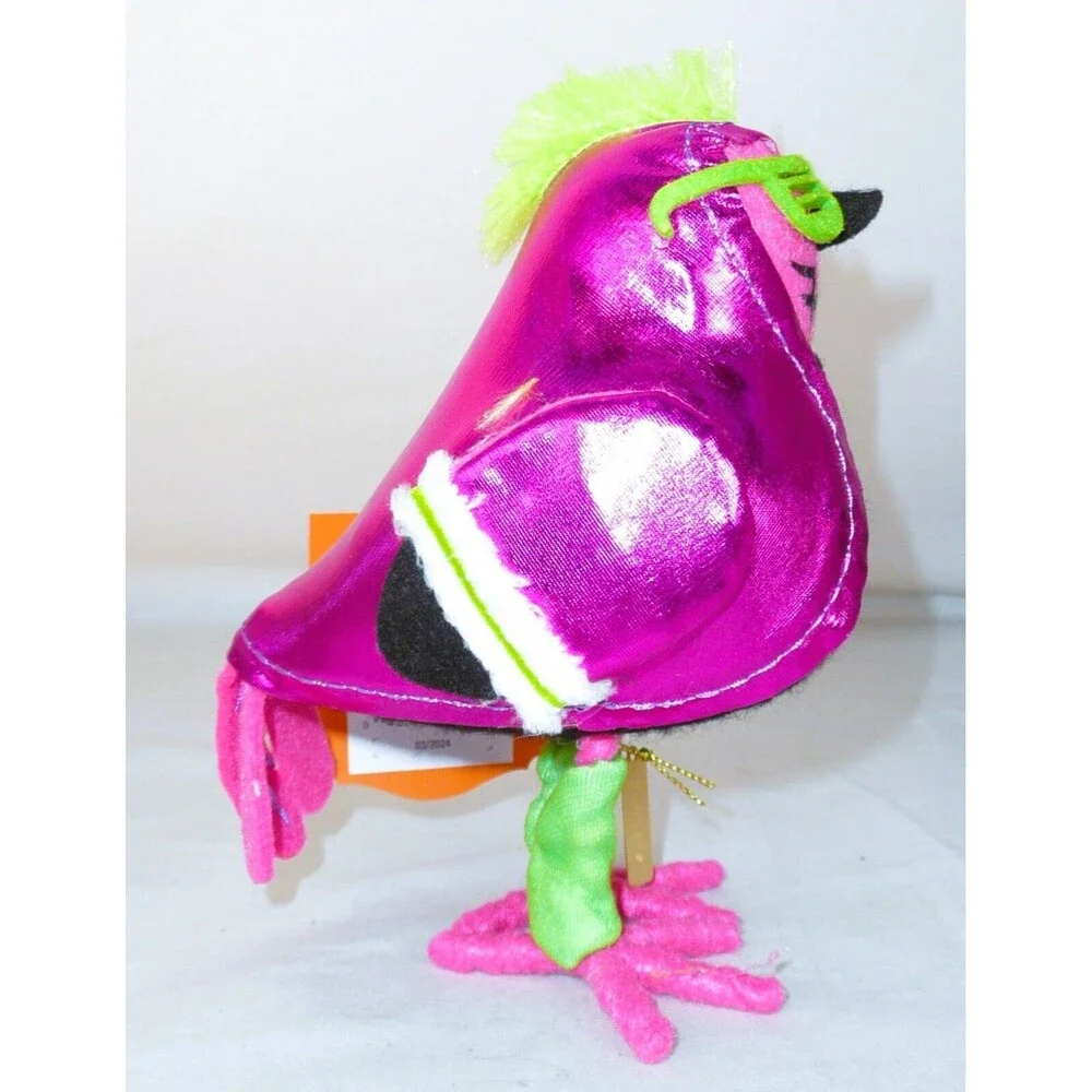 Target Halloween Bird Glitters Punk Rock Mohawk Hyde & Eek Fabric Figurine NWT